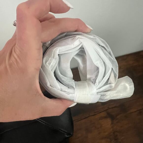 NWT Anthropologie Melie Bianco Marni Bow Knot Bag Cossbody Black Faux Leather - Picture 6 of 14